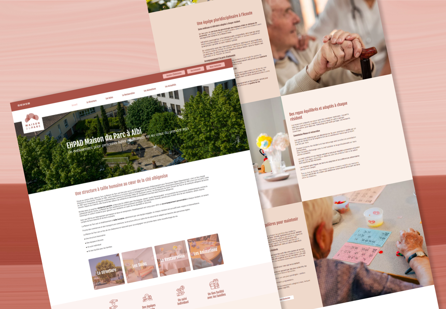 Développement Web Site one page Maison du Parc